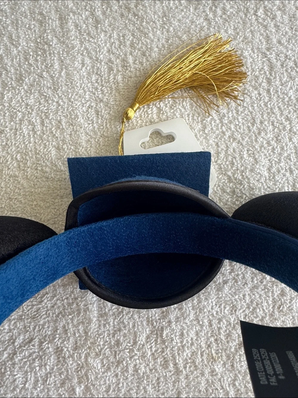 Disney Blue Graduation Class of 2026 Mickey Ear Headband with Gold Tassel